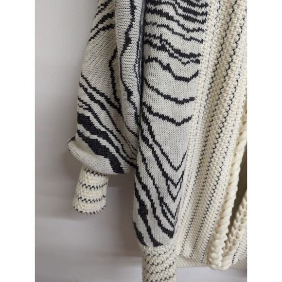 Vintage MONTO PAR LE CHOIS Women's Cardigan Oversized Open Sweater Size Small - Picture 4 of 7